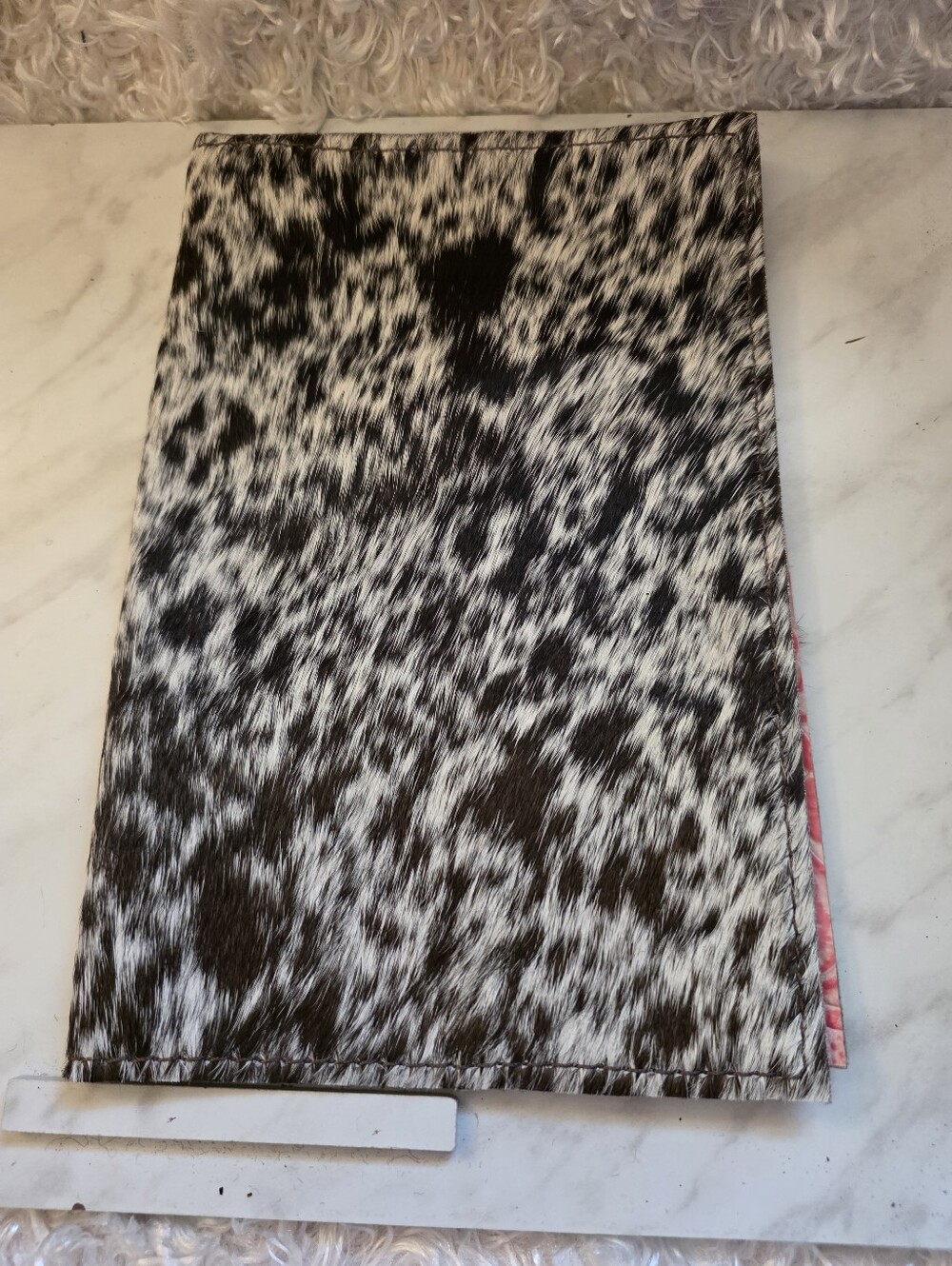 Black and White Leather Book Cover